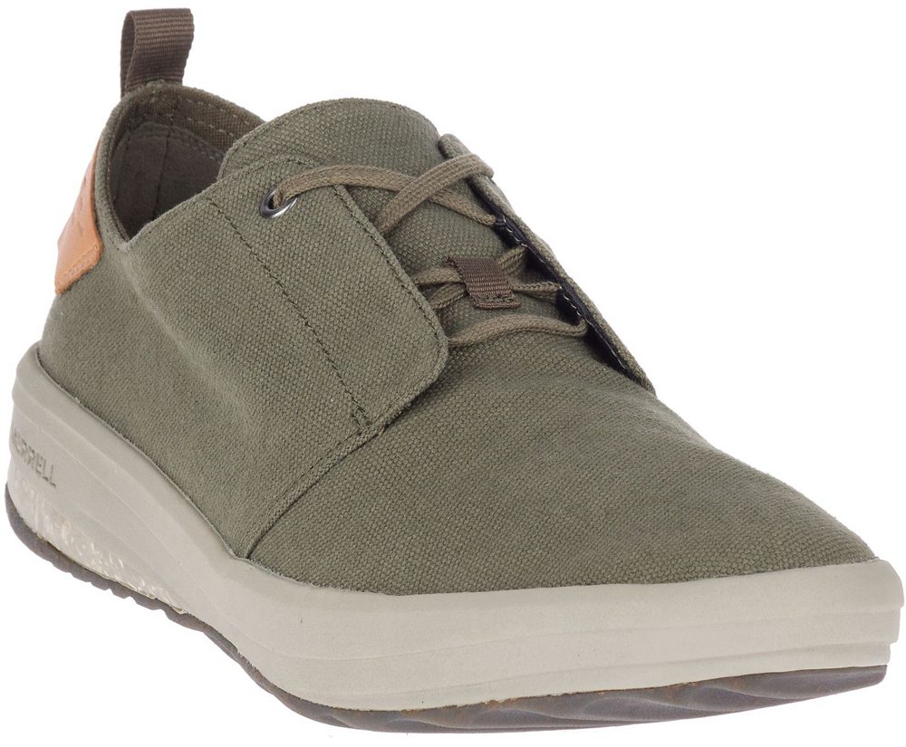 Merrell Sneakers Olive - Gridway Canvas - Mens 14IWOEMPK